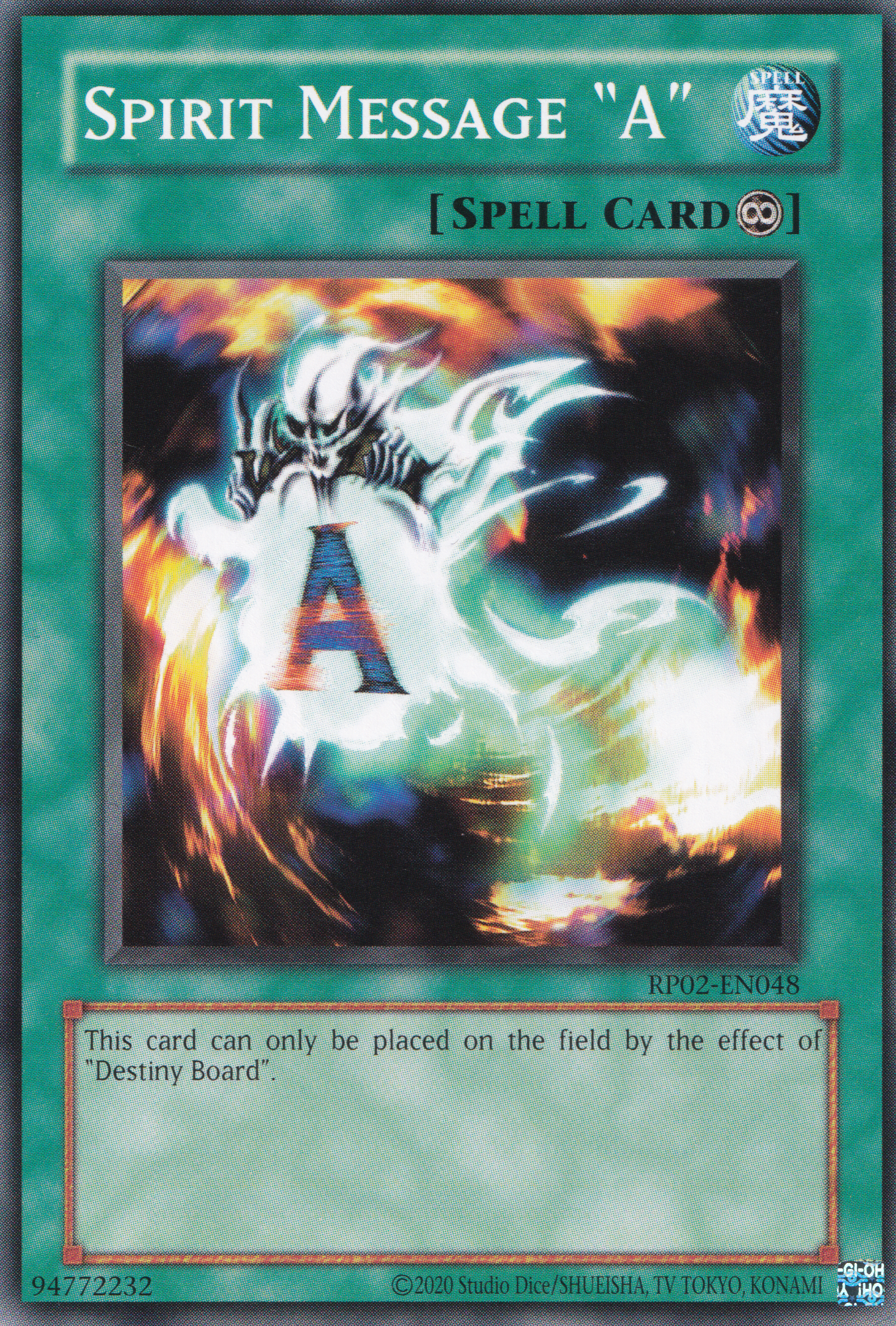 Spirit Message "A" - Common Yu-Gi-Oh! Card - RP02-EN048 - NM
