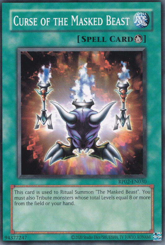 Curse of The Masked Beast - Common Yu-Gi-Oh! Card - RP02-EN030 - NM