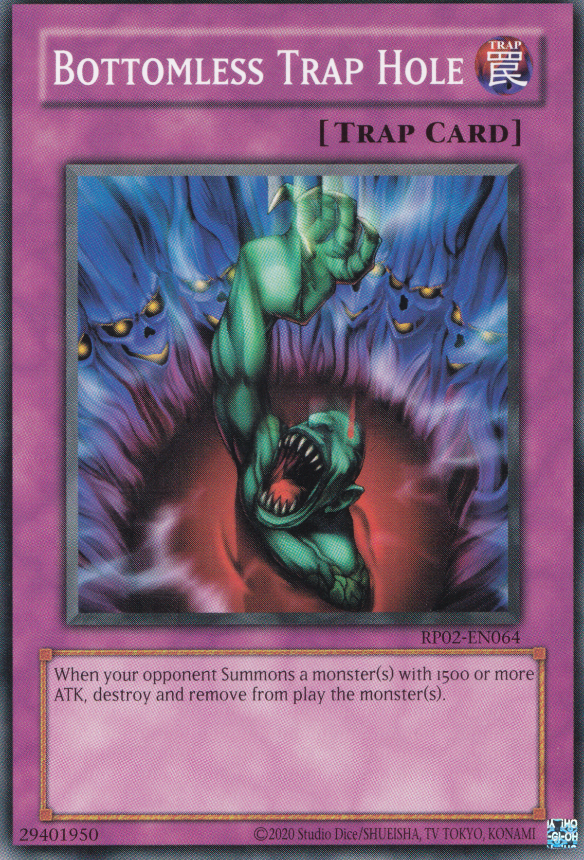 Bottomless Trap Hole - Common Yu-Gi-Oh! Card - RP02-EN064 - NM