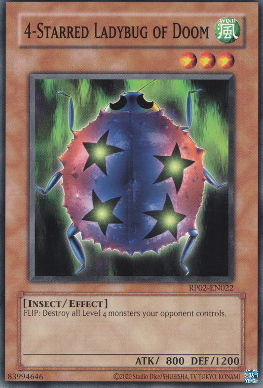 4-Starred Lady Bug of Doom - Common Yu-Gi-Oh! Card - RP02-EN022 - NM